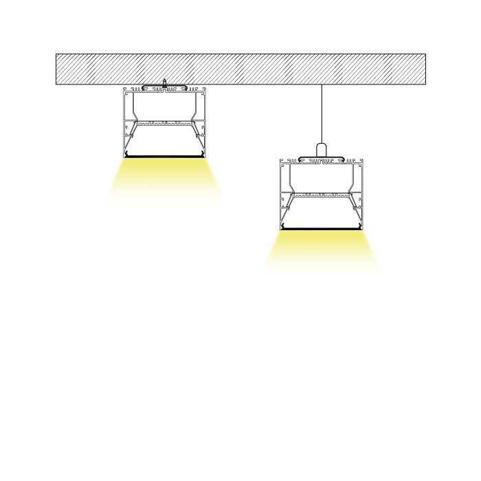 HL-A030 Aluminum Profile - Inner Width 66.1mm(2.60inch) - LED Strip Anodizing Extrusion Channel, For LED Strip Lights HL-A030 Aluminum Profile - Inner Width 66.1mm(2.60inch) - LED Strip Anodizing Extrusion Channel, For LED Strip Lights